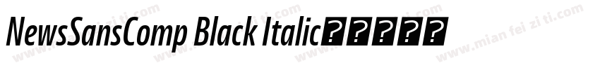 NewsSansComp Black Italic字体转换